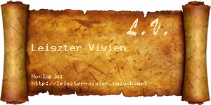 Leiszter Vivien névjegykártya