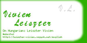 vivien leiszter business card